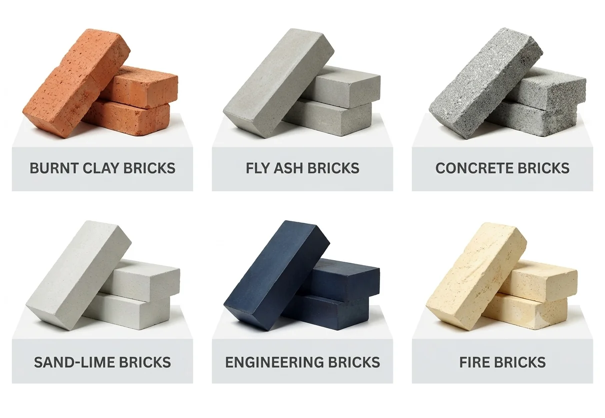 Types of bricks india